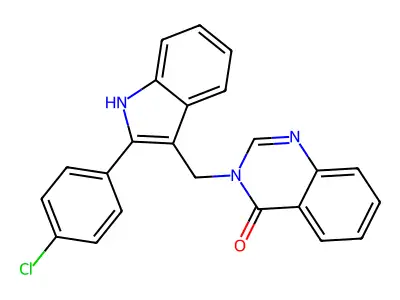 4(3H)-Quinazolinone, 3-((2-(4-chlorophenyl)-1H-indol-3-yl)methyl)- structure