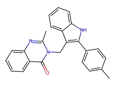 4(3H)-Quinazolinone, 2-methyl-3-((2-(4-methylphenyl)-1H-indol-3-yl)methyl)- structure