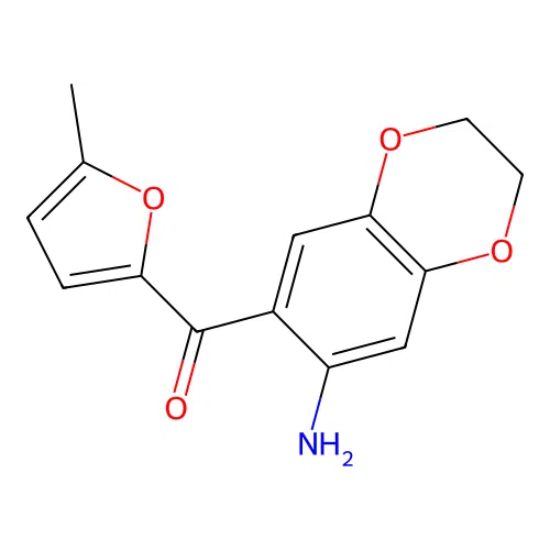 (7-Amino-2,3-dihydrobenzo[b][1,4]dioxin-6-yl)(5-methylfuran-2-yl)methanone structure