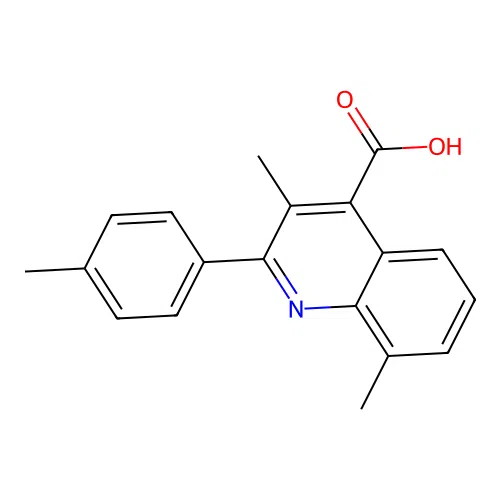 3,8-Dimethyl-2-(4-methylphenyl)quinoline-4-carboxylic acid structure