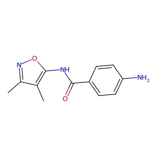 Isoxazole, 5-(p-aminobenzamido)-3,4-dimethyl- structure