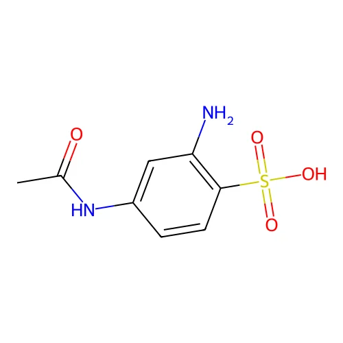 Benzenesulfonic acid, 4-(acetylamino)-2-amino- structure