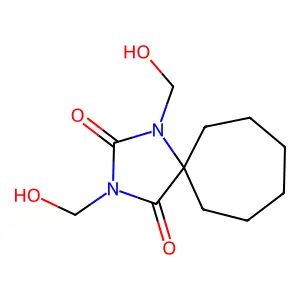 1,3-Diazaspiro[4.6]undecane-2,4-dione, 1,3-bis(hydroxymethyl)- structure