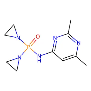 Phosphinic amide, P,P-bis(1-aziridinyl)-N-(2,6-dimethyl-4-pyrimidinyl)- structure