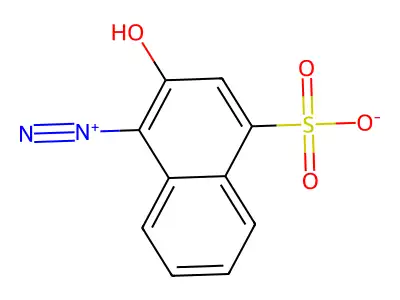 1-naphthalenediazonium, 2-hydroxy-4-sulfo-, inner salt structure