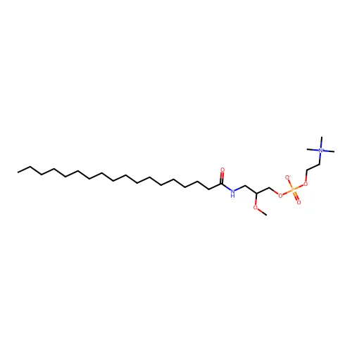 rac-3-Octadecanamido-2-methoxypropyl phosphocholine structure