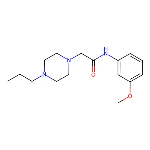 N-(3-methoxyphenyl)-2-(4-propylpiperazin-1-yl)acetamide structure