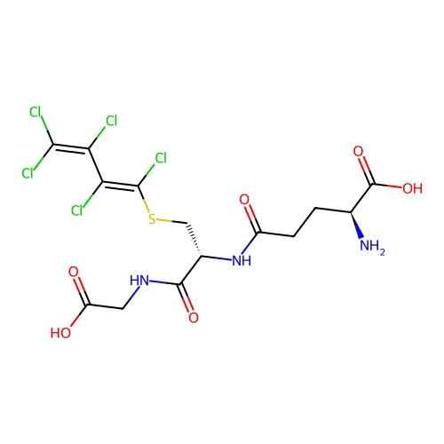 S-(1,2,3,4,4-Pentachlorobutadienyl)glutathione structure