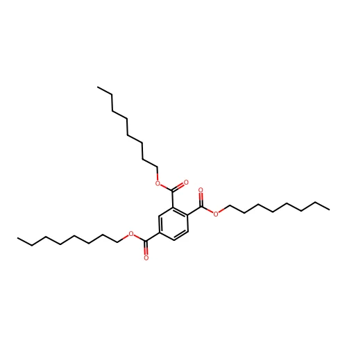 Tri-n-octyl trimellitate structure
