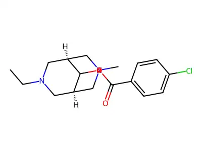 (3-Ethyl-7-methyl-3,7-diazabicyclo[3.3.1]nonan-9-yl) 4-chlorobenzoate structure