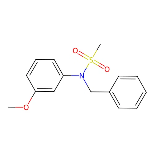 N-benzyl-N-(3-methoxyphenyl)methanesulfonamide structure