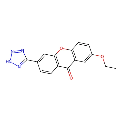 2-Ethoxy-6(5-tetrazolyl)xanthone structure