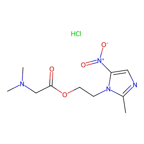 2-(2-methyl-5-nitro-imidazol-1-yl)ethyl 2-dimethylaminoacetate Hydrochloride structure