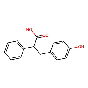 3-(4-Hydroxyphenyl)-2-phenylpropionic acid structure