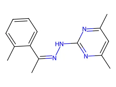 4,6-dimethyl-N-[1-(o-tolyl)ethylideneamino]pyrimidin-2-amine structure