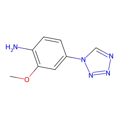 2-methoxy-4-(1H-tetrazol-1-yl)aniline structure