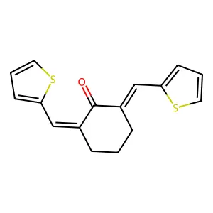 2,6-Bis(thiophen-2-ylmethylidene)cyclohexan-1-one structure