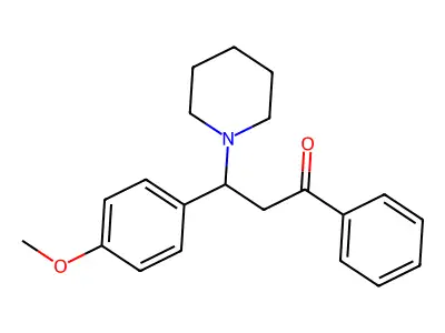 1-Propanone, 3-(4-methoxyphenyl)-1-phenyl-3-(1-piperidinyl)- structure