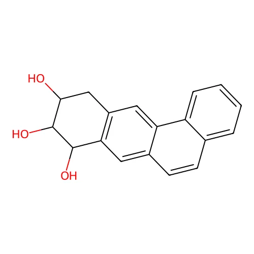 Benz[a]anthracene-8,9,10-triol, 8,9,10,11-tetrahydro- structure