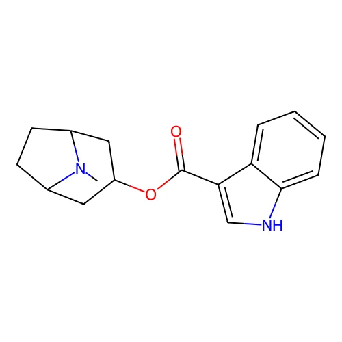 8-Methyl-8-azabicyclo(3.2.1)octan-3-yl 1H-indole-3-carboxylate structure