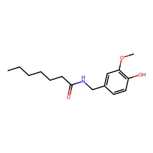 N-Vanillylheptanamide structure