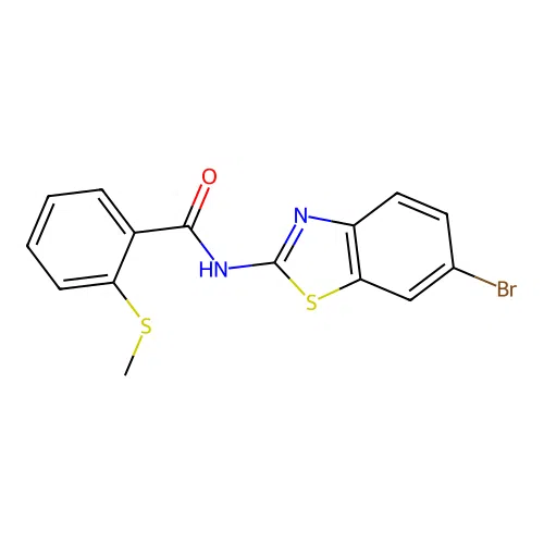 N-(6-bromobenzo[d]thiazol-2-yl)-2-(methylthio)benzamide structure