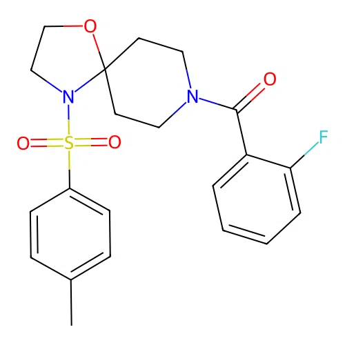 (2-Fluorophenyl)(4-tosyl-1-oxa-4,8-diazaspiro[4.5]decan-8-yl)methanone structure