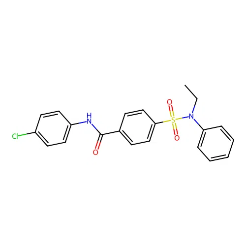 N-(4-chlorophenyl)-4-[ethyl(phenyl)sulfamoyl]benzamide structure