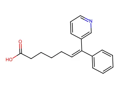 6-Heptenoic acid, 7-phenyl-7-(3-pyridinyl)-, (Z)- structure