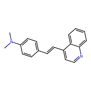 N,N-dimethyl-4-(2-quinolin-4-ylethenyl)aniline structure