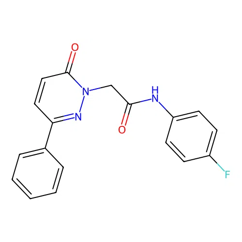 N-(4-fluorophenyl)-2-(6-oxo-3-phenylpyridazin-1(6H)-yl)acetamide structure