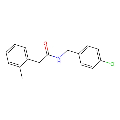 N-[(4-chlorophenyl)methyl]-2-(2-methylphenyl)acetamide structure