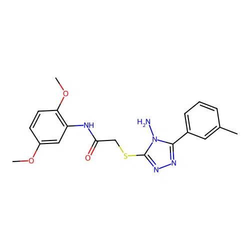 2-{[4-amino-5-(3-methylphenyl)-4H-1,2,4-triazol-3-yl]sulfanyl}-N-(2,5-dimethoxyphenyl)acetamide structure