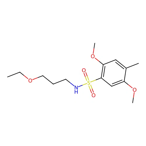 N-(3-ethoxypropyl)-2,5-dimethoxy-4-methylbenzenesulfonamide structure