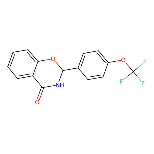 2-[4-(trifluoromethoxy)phenyl]-2,3-dihydro-4H-1,3-benzoxazin-4-one structure