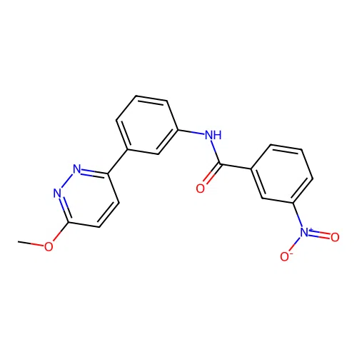 N-[3-(6-methoxypyridazin-3-yl)phenyl]-3-nitrobenzamide structure