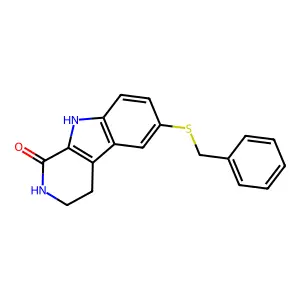 9H-Pyrido(3,4-b)indol-1-one, 1,2,3,4-tetrahydro-6-benzylthio- structure