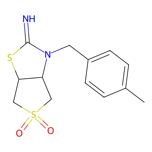 3-(4-methylbenzyl)tetrahydrothieno[3,4-d][1,3]thiazol-2(3H)-imine 5,5-dioxide structure