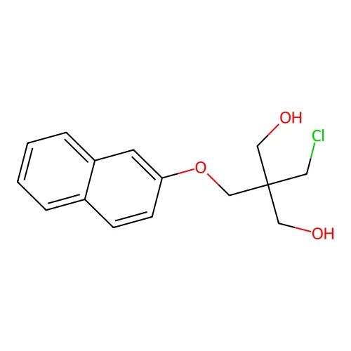 1,3-Propanediol, 2-(chloromethyl)-2-((2-naphthyloxy)methyl)- structure