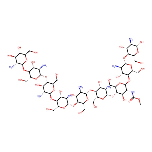 Chitosan from shrimp shells structure