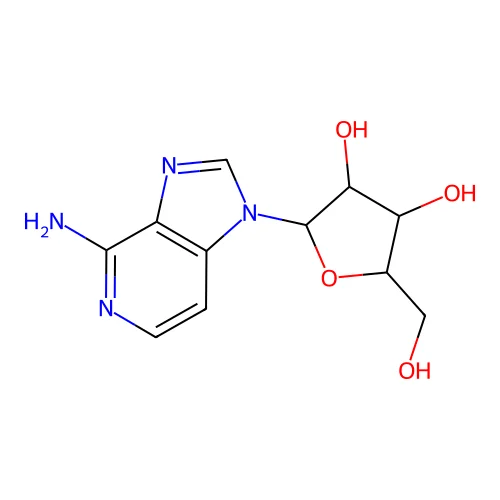 2-(4-Aminoimidazo[4,5-c]pyridin-1-yl)-5-(hydroxymethyl)oxolane-3,4-diol structure
