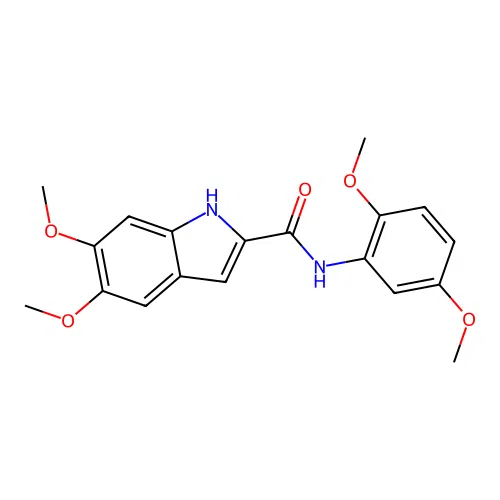 N-(2,5-dimethoxyphenyl)-5,6-dimethoxy-1H-indole-2-carboxamide structure