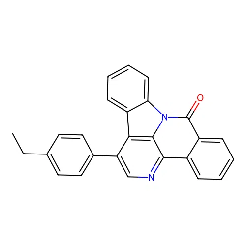 1-(4-ethylphenyl)-8H-benzo[c]indolo[3,2,1-ij][1,5]naphthyridin-8-one structure