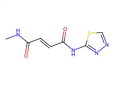 N-methyl-N'-(1,3,4-thiadiazol-2-yl)but-2-enediamide structure