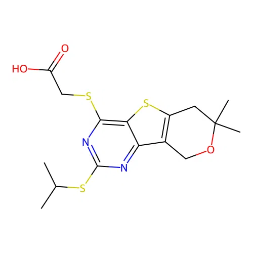 C16H20N2O3S3 structure