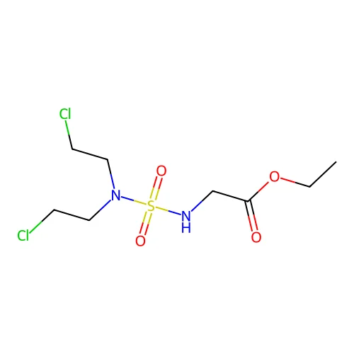 Glycine, N-(N,N-bis(2-chloroethyl)sulfamoyl)-, ethyl ester structure