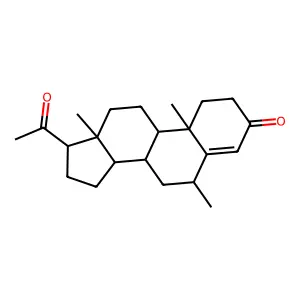 (6alpha)-6-Methylpregn-4-ene-3,20-dione structure