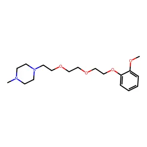 Piperazine, 1-(2-(2-(2-(o-methoxyphenoxy)ethoxy)ethoxy)ethyl)-4-methyl- structure