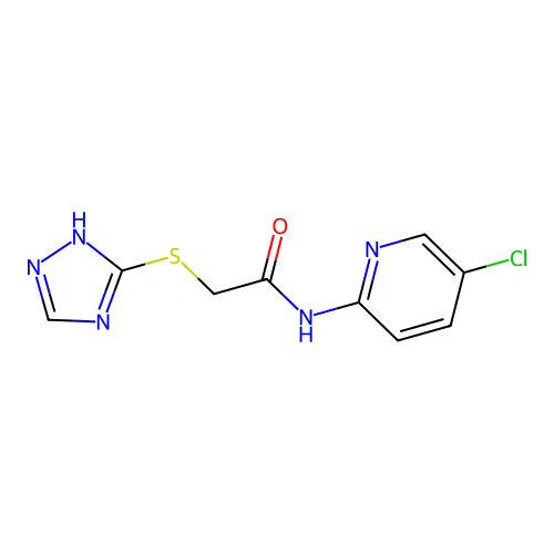 N-(5-chloropyridin-2-yl)-2-(4H-1,2,4-triazol-3-ylsulfanyl)acetamide structure