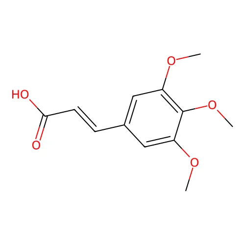 (2E)-3-(3,4,5-trimethoxyphenyl)acrylic acid structure